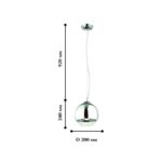 1689-1P, подвес, D200xH240/1460, 1xE27x60W, excluded — изображение 2