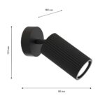 4635-1W, настенный светильник, D180xW80xH135, 1xGU10x35W, excluded — изображение 3