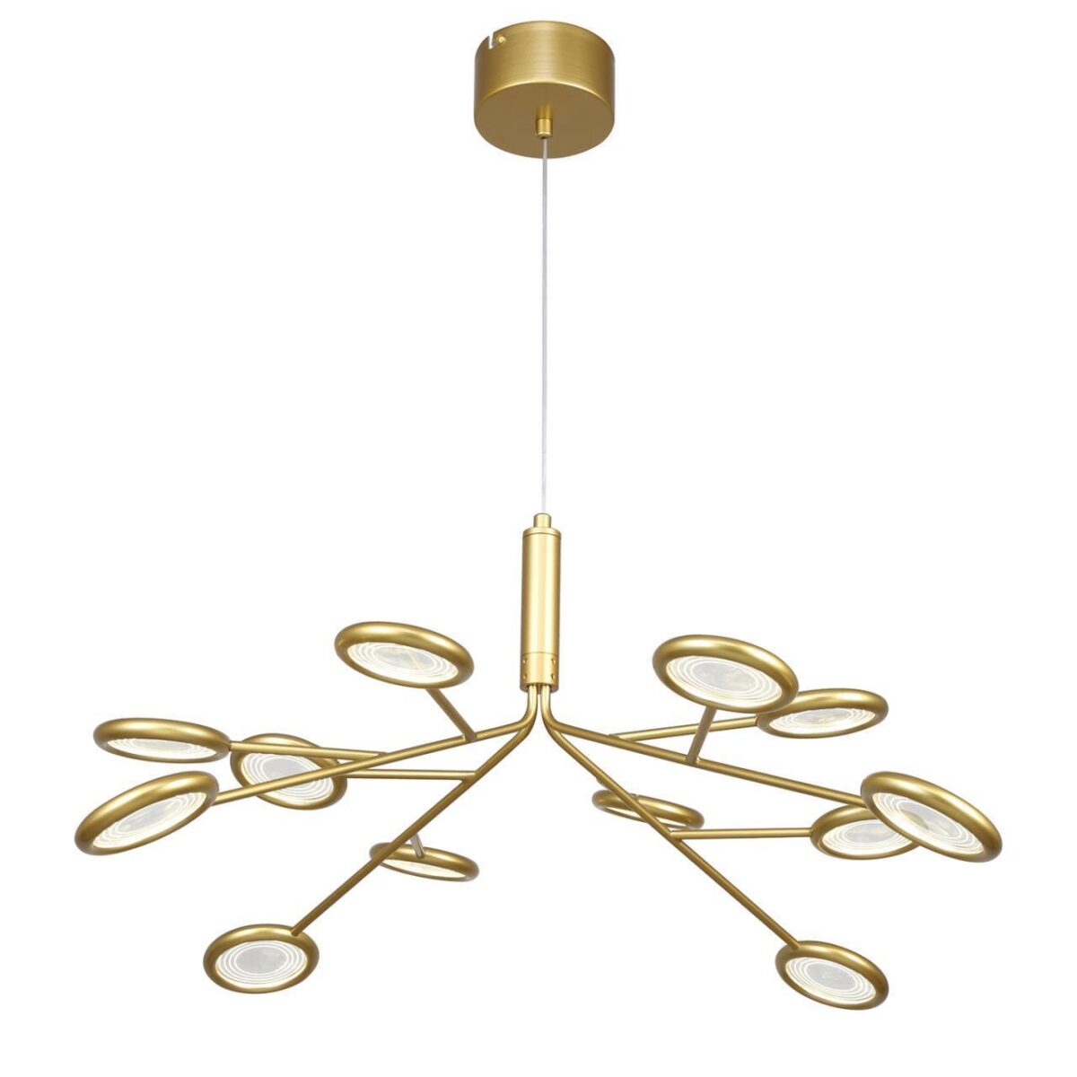 4253-12P, подвесная/потолочная люстра, D650xH320/1320, 12xLEDx3W, 3060LM, 4000K, included 4253-12P, подвесная/потолочная люстра, D650xH320/1320, 12xLEDx3W, 3060LM, 4000K, included — изображение 1