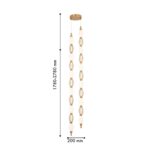 4559-2PC, подвесная/потолочная люстра, D200xH1780/2780 + D640xH890/1775 + D1800xH820/1725, 2xLEDx18W, 1990LM, 4000K, included — изображение 3