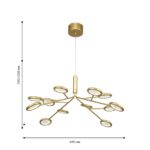 4253-12P, подвесная/потолочная люстра, D650xH320/1320, 12xLEDx3W, 3060LM, 4000K, included — изображение 4