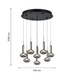 4284-8P, подвесная люстра, D520xH2000, 8xLEDx9W, 3600LM, 4000K, included — изображение 2