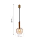 4356-1P, подвес, D200xH465/1965, 1xE27x40W, excluded — изображение 2