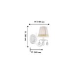 1729-1W, настенный светильник, D280xW140xH240, 1xE14x40W, excluded — изображение 2