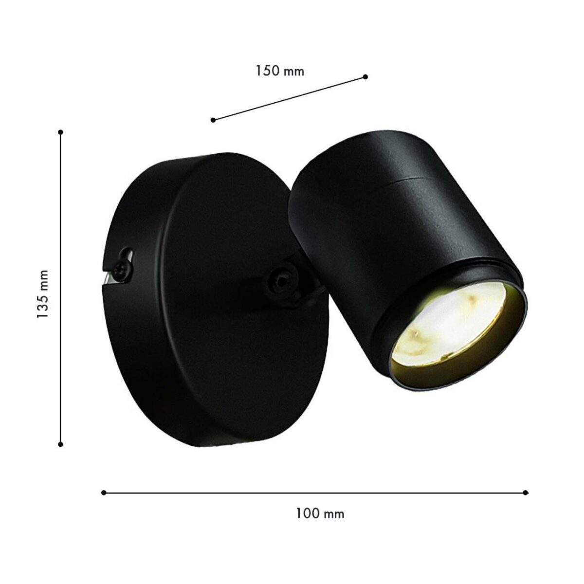 4638-1W, уличный светильник, D150xW100xH135, LEDx12W, 1050LM, 4000K, IP65, included — изображение 3