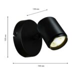 4638-1W, уличный светильник, D150xW100xH135, LEDx12W, 1050LM, 4000K, IP65, included — изображение 3