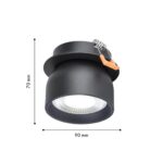 4510-1C, врезной светильник, D90xH70, cutout:D80, LEDx8W, 850LM, 4000K, IP20, CRI>90, included — изображение 2