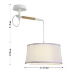 3005-1P, настенно-потолочный светильник, D300xH600, 1xE27x60W, excluded — изображение 3