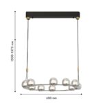 4291-10P, подвесная люстра, D680xH1500/1575, 10xLEDx7.2W, 5700LM, 4000K, included — изображение 2