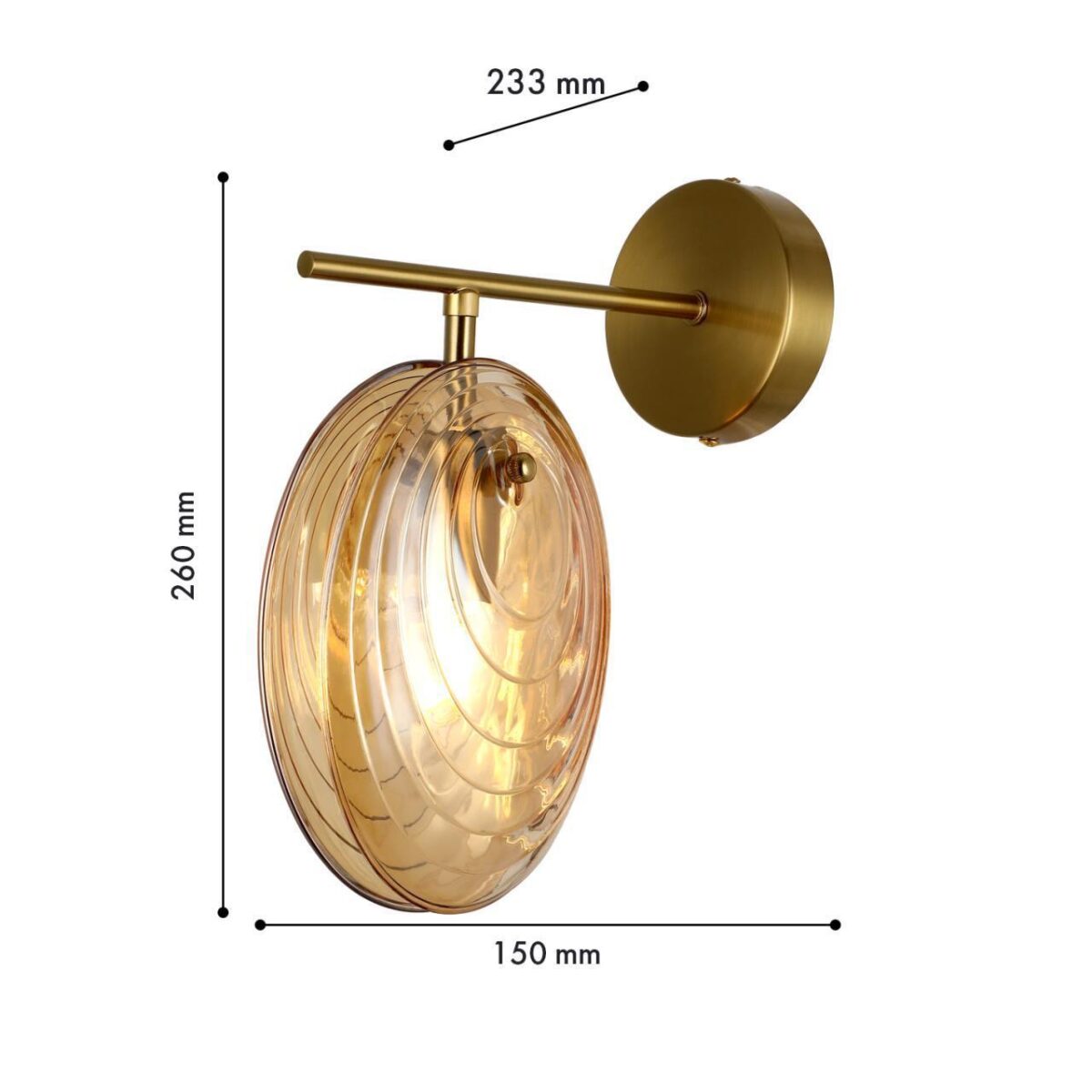 4485-1W, настенный светильник, D235xW150xH260, 1xE14x60W, excluded — изображение 3