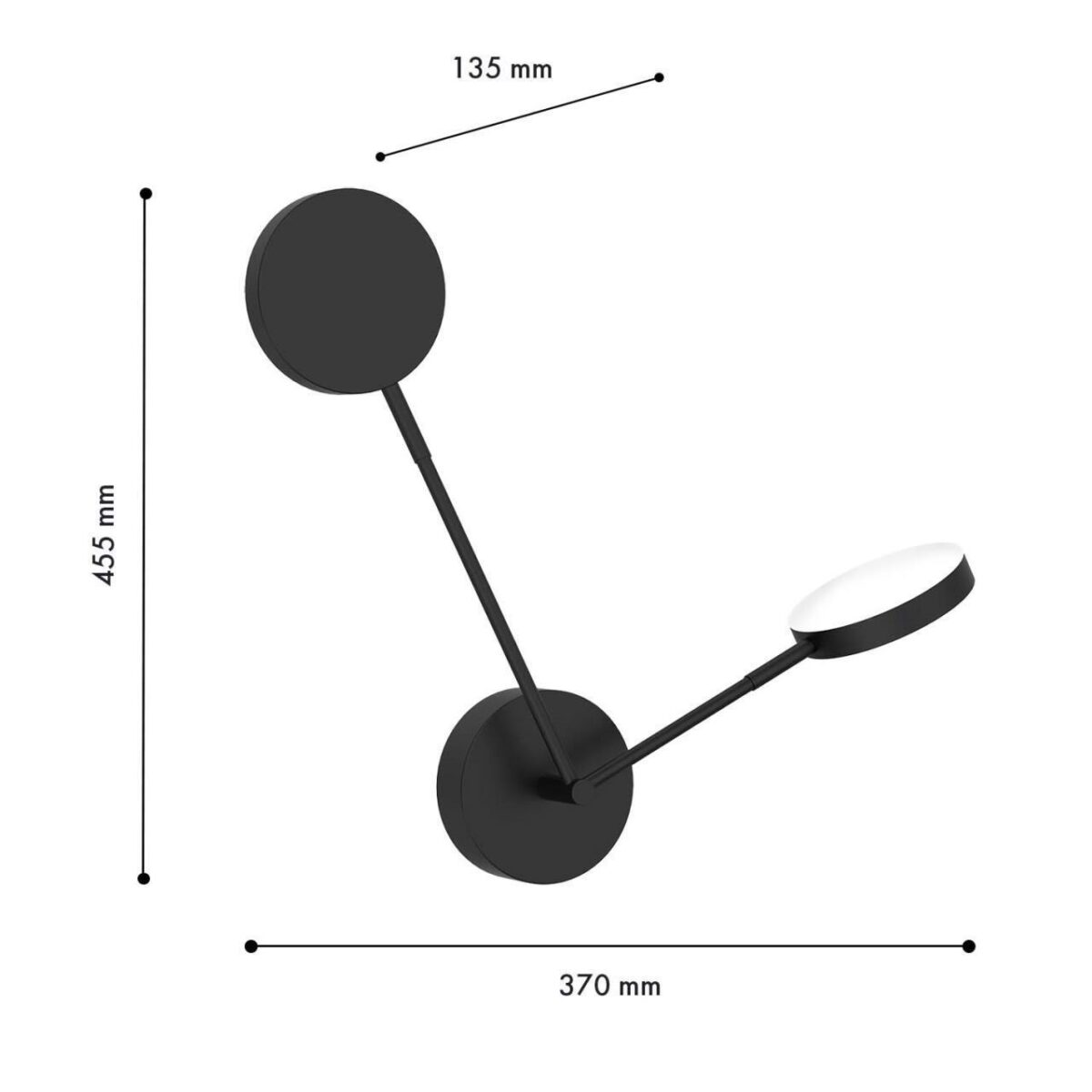 4631-2W, настенный светильник, D135xW370xH455, 2xLEDx6W, 570LM, 4000K, included — изображение 5