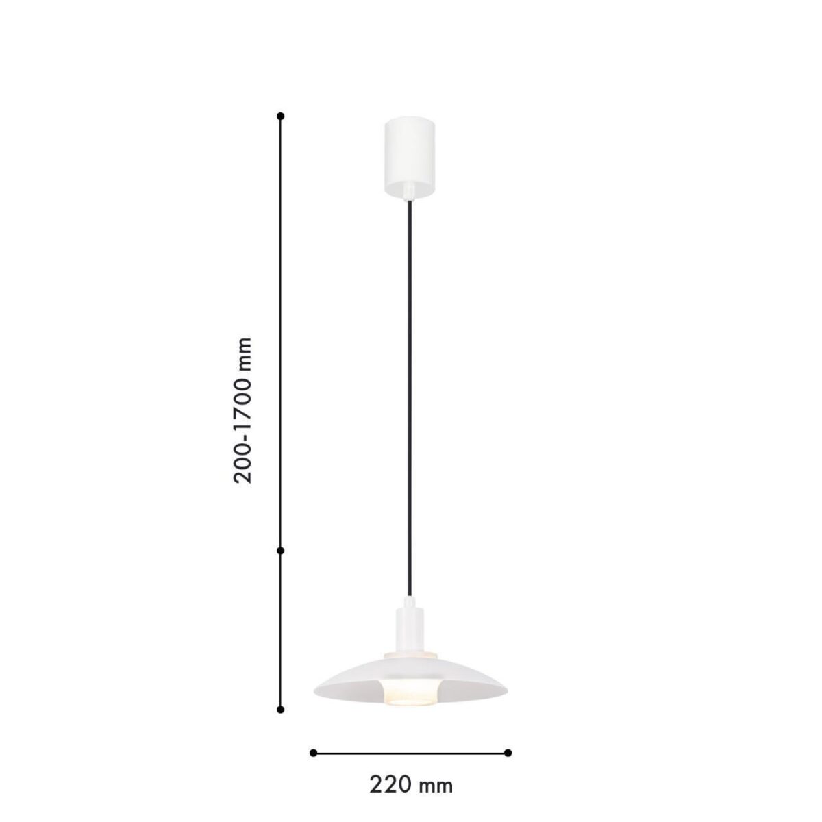 4274-1P, подвес, D220xH200/1700, 1xG9x40W, excluded — изображение 2