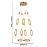 4559-2PC, подвесная/потолочная люстра, D200xH1780/2780 + D640xH890/1775 + D1800xH820/1725, 2xLEDx18W, 1990LM, 4000K, included — изображение 6