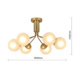 2631-6U, потолочная люстра, D620xH320, 6xE27x60W, excluded — изображение 3