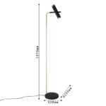 2324-2F, напольный светильник, D250xW330xH1570, 2xLEDx3W, 480LM, 4000K included — изображение 3