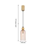 4365-1P, подвес, D100xH455/1955, 1xE14x40W, excluded — изображение 2