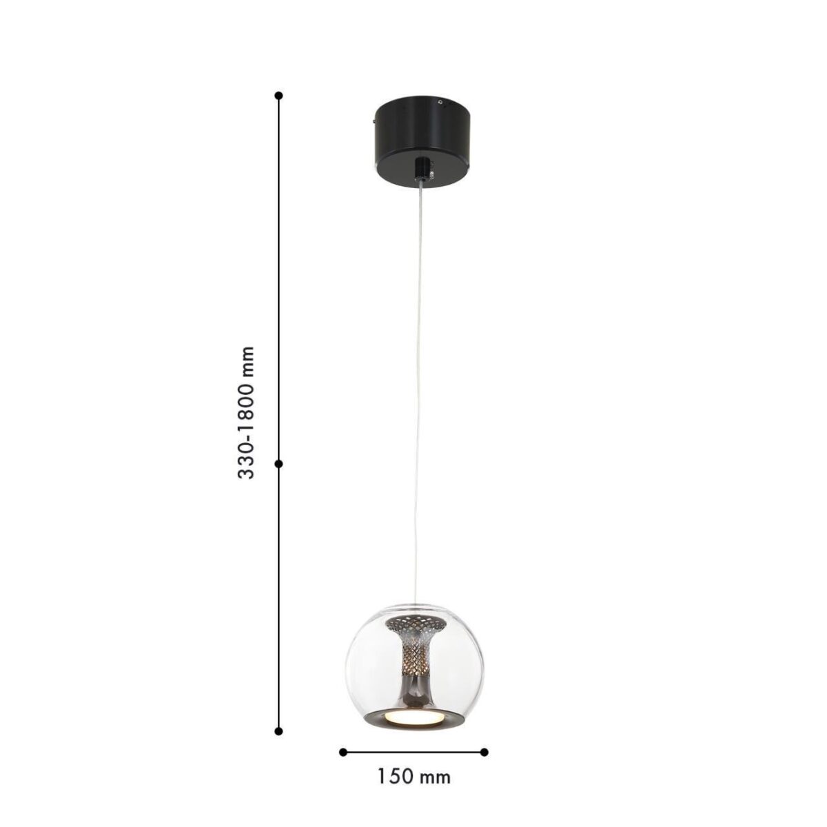 4337-1P, подвес, D150xH330/1800, LEDx9W, 720LM, 4000K, included — изображение 2