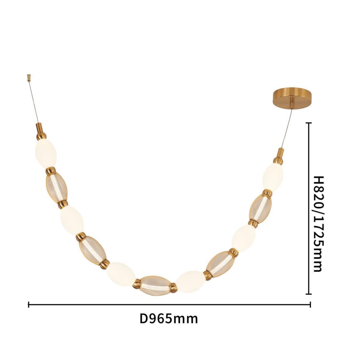 4559-1PC, подвесная/потолочная люстра, D160xH1780/2780 + D505xH890/1775 + D965xH820/1725, LEDx18W, 1230LM, 4000K, included — изображение 9