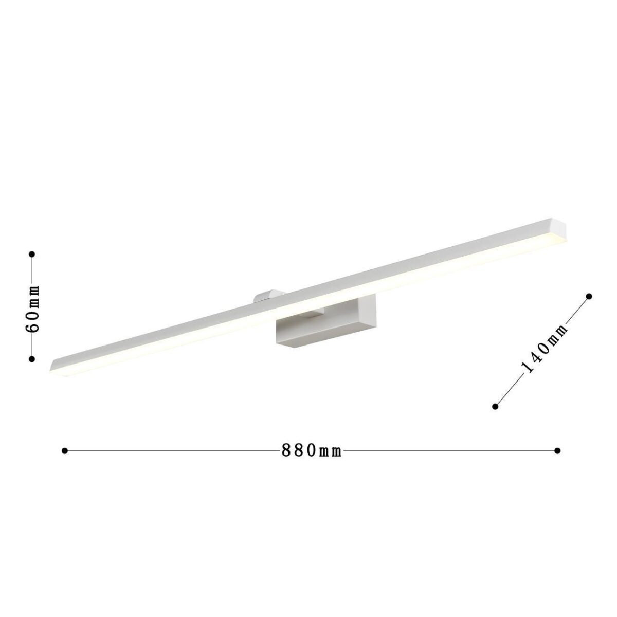 3044-3W, настенный светильник, D140xW880xH60, 1xLEDx16W, 1280LM, 4000K, IP44, included — изображение 3