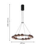 4561-12P, подвесная люстра, D450xH1500/1675, 12xLEDx4W, 2880LM, 4000K, included — изображение 2