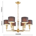 2609-6P, подвесная люстра, D660xH300/1350, 6xE14x40W, excluded — изображение 3