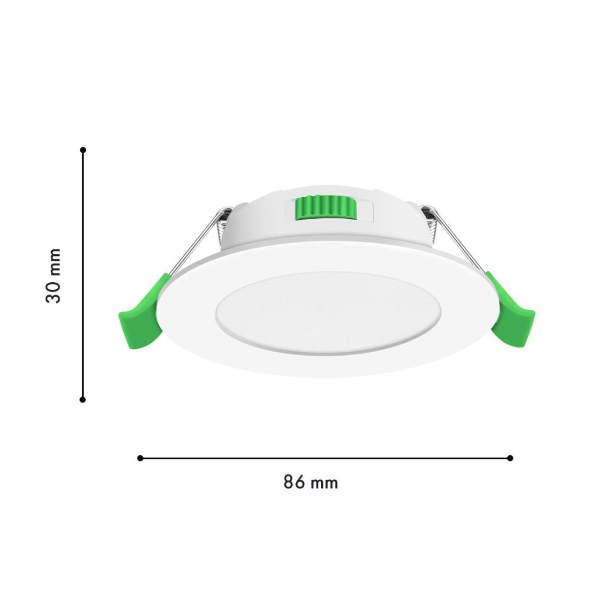 4644-1C, врезной светильник, D86xH30, cutout:D68, LEDx5W, 420LM/460LM/440LM, 3000K/4000K/6500K, IP44, CRI>80, beam angle:120, included — изображение 4