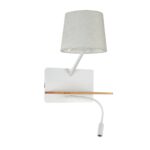 2895-1W, настенный светильник, D245xW285xH420, 1xE27x40W, excluded + 1xLEDx2W, 160LM, 3000K, included, switch, USB — изображение 2