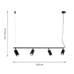 4635-4P, подвесная люстра, L1200xW65xH230/1500, 4xGU10x35W, excluded — изображение 3