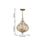 2020-3P, люстра подвесная, D330xH380/730, 3xE14x40W, excluded — изображение 2