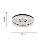 4187-2C, потолочная люстра, D600xH130, LEDx22W + LEDx136W, 7110LM, 3000-6000K, included, remote control — изображение 3