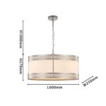 4010-3PC, подвесная люстра, L600xW250xH395/1395, 3xE14x40W, excluded — изображение 3