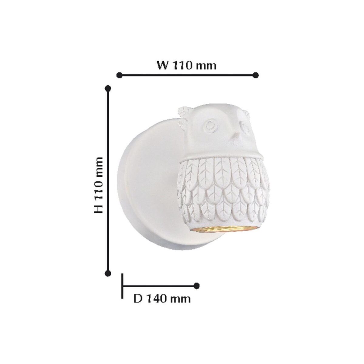 2041-1W, настенный светильник, D135xW110xH105, 1xGU10LEDx5W, 280LM, 3000K, included — изображение 2