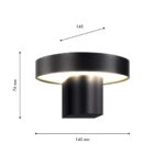 4640-1W, уличный светильник, D145xW140xH75, LEDx12W, 1050LM, 4000K, IP65, included — изображение 3