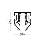 1014-TB-200, профиль под натяжной потолок (шинопровод), 2М, серия Logica — изображение 3