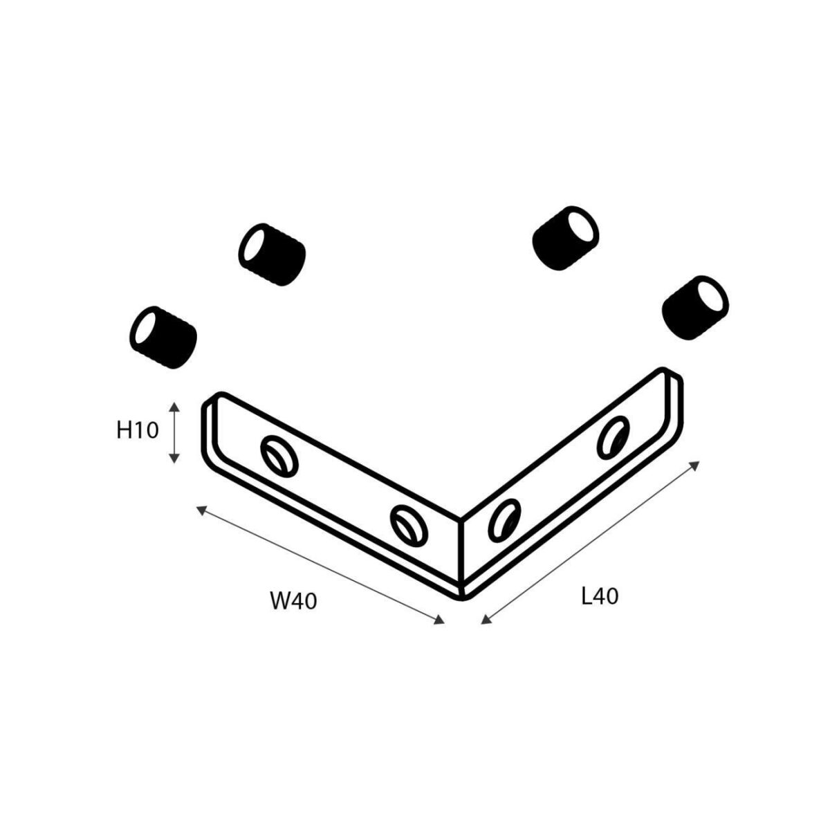 1014-CU-001, коннектор (соединитель) угловой — изображение 3