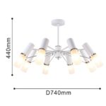 2559-8P, потолочная люстра, D740xH440, 8xE14x40W, excluded — изображение 3