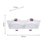 4649-2C, врезной светильник, L215xW108xH37, cutout:L186xW92, 2xGX53LEDx15W, IP20, excluded — изображение 3