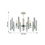 2539-5P, люстра, D620xH460, 5xE14x40W, excluded — изображение 3
