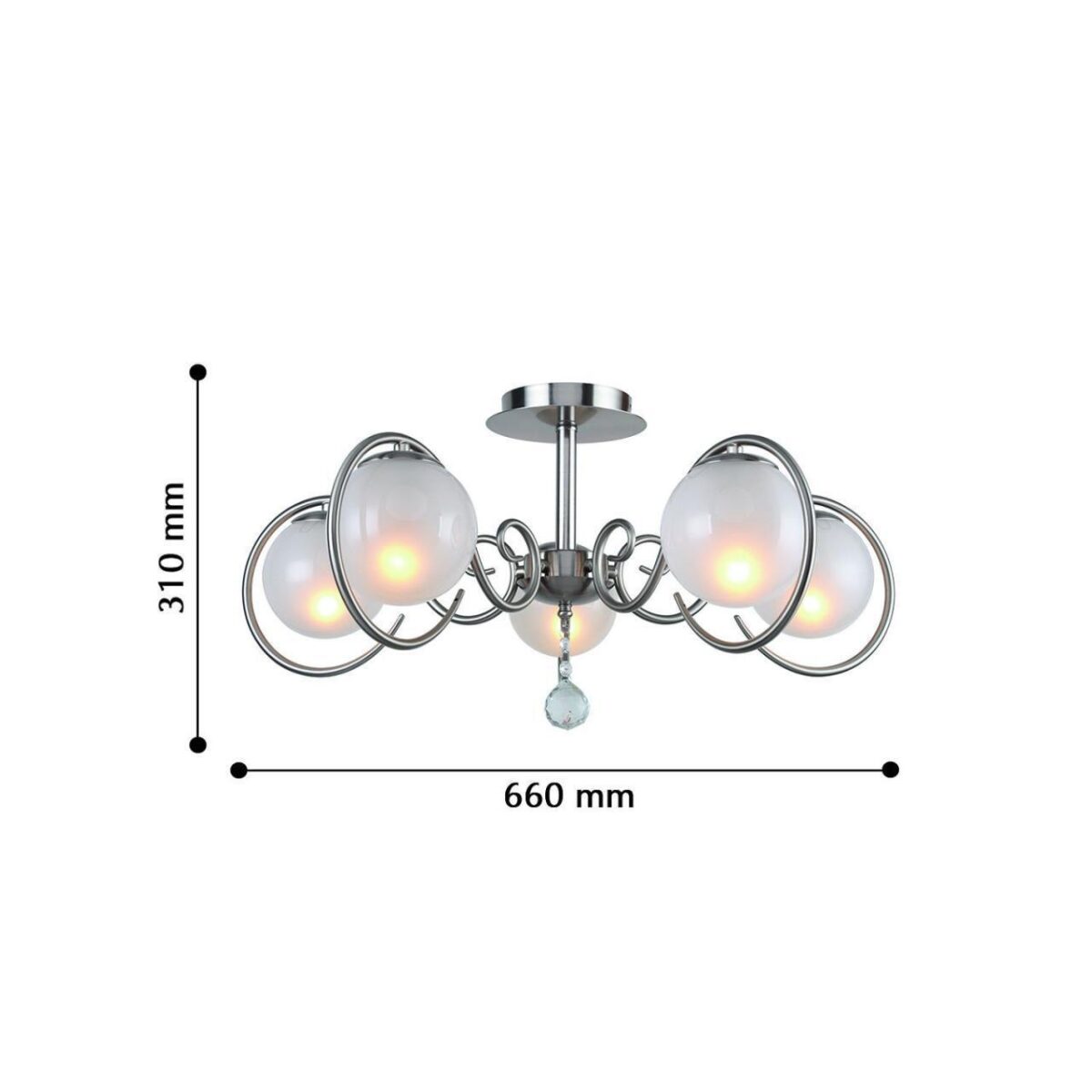 2349-5U, потолочный светильник, D660xH310, 5xE14x40W, excluded — изображение 3