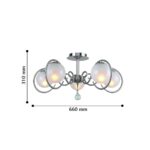 2349-5U, потолочный светильник, D660xH310, 5xE14x40W, excluded — изображение 3