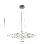 4305-8P, подвесная люстра, D785xH270/2270, LEDx46W, 5580LM, 3000K/4500K/6000K, included, remote control — изображение 3