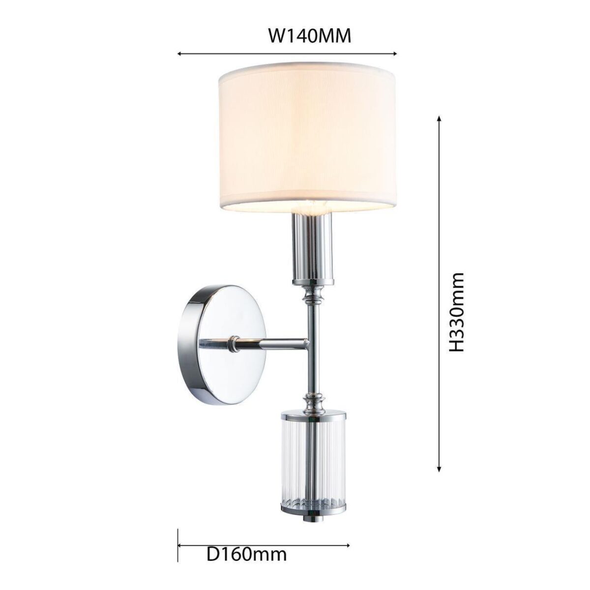 2607-1W, настенный светильник, D160xW140xH330, 1xE14x40W, excluded — изображение 3