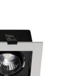 1988-1C, врезной светильник, L120xW120xH92, cutout:L100xW100, LEDx10W, BEAM ANGLE:24°, 350° ROTATION, 800LM, 4000K, included — изображение 3