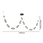 4560-2PC, подвесная/потолочная люстра, D200xH1780/2780 + D640xH890/1775 + D1800xH820/1725, 2xLEDx18W, 1630LM, 4000K, included — изображение 9