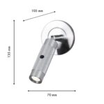 4276-1W, настенный светильник, D105xW70xH135, cutout:D30, LEDx3W, 150LM, 4000K, included, switch — изображение 3