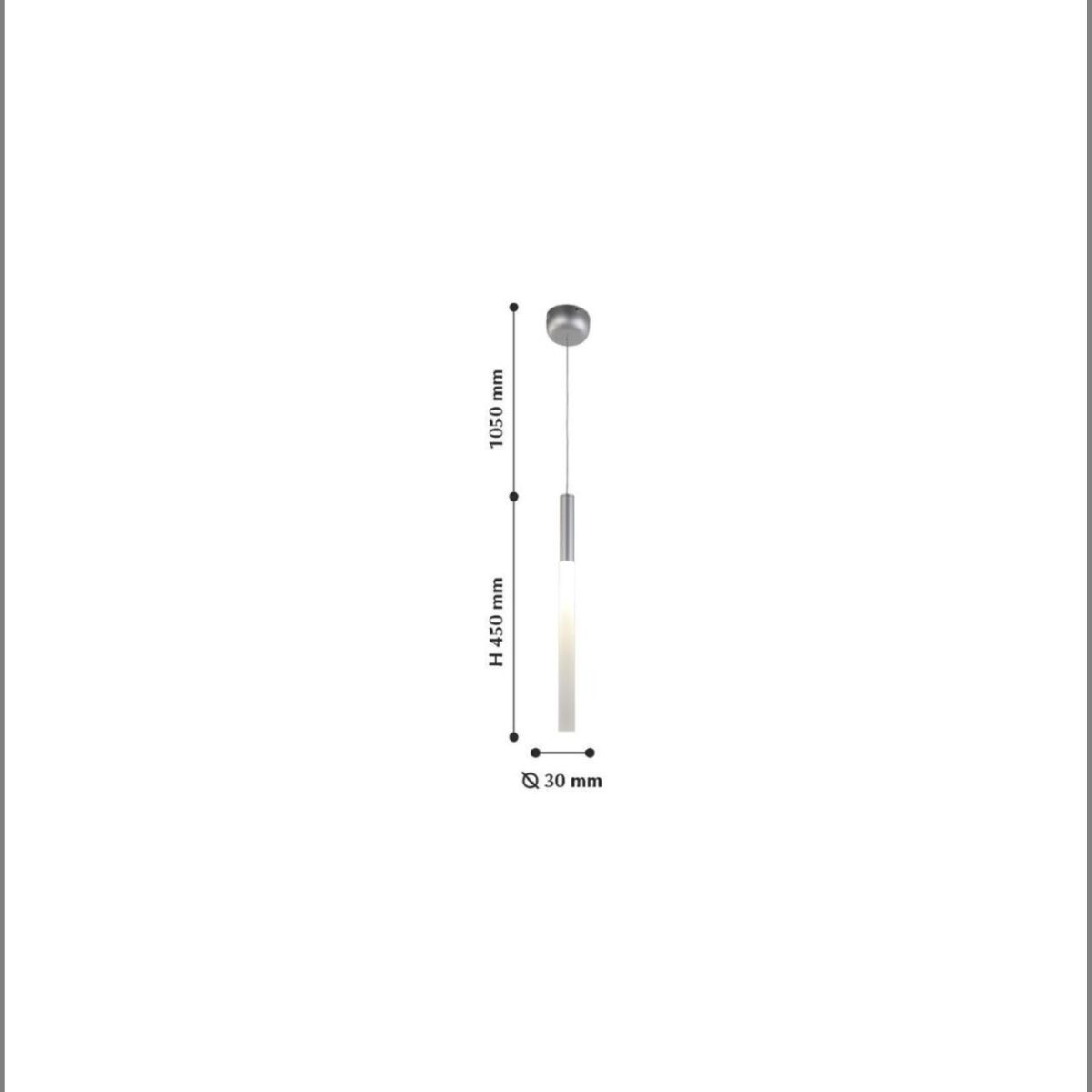 2216-1P, подвес, D30xH450/1500, LEDx3W, 150LM, 4000K, included — изображение 2