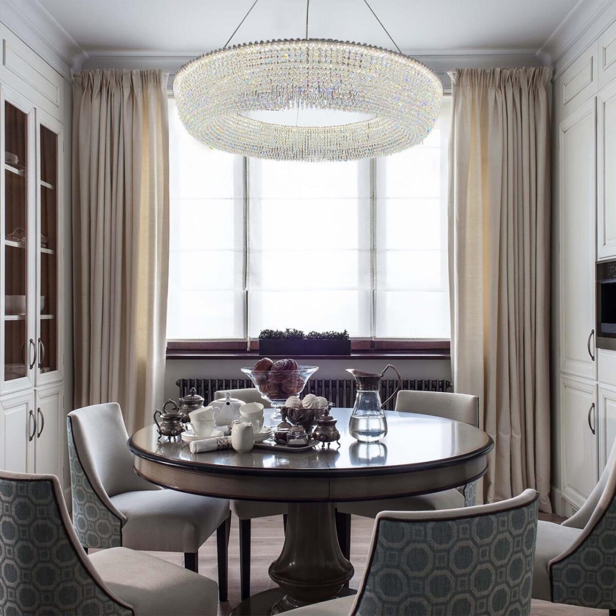 4478-10P, подвесная люстра, D1050xH165/1200, LEDx92W, 8300LM, 3000K, included, remote control — изображение 5