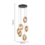 4485-6P, подвесная люстра, D380xH400/1200, 6xE14x60W, excluded — изображение 3