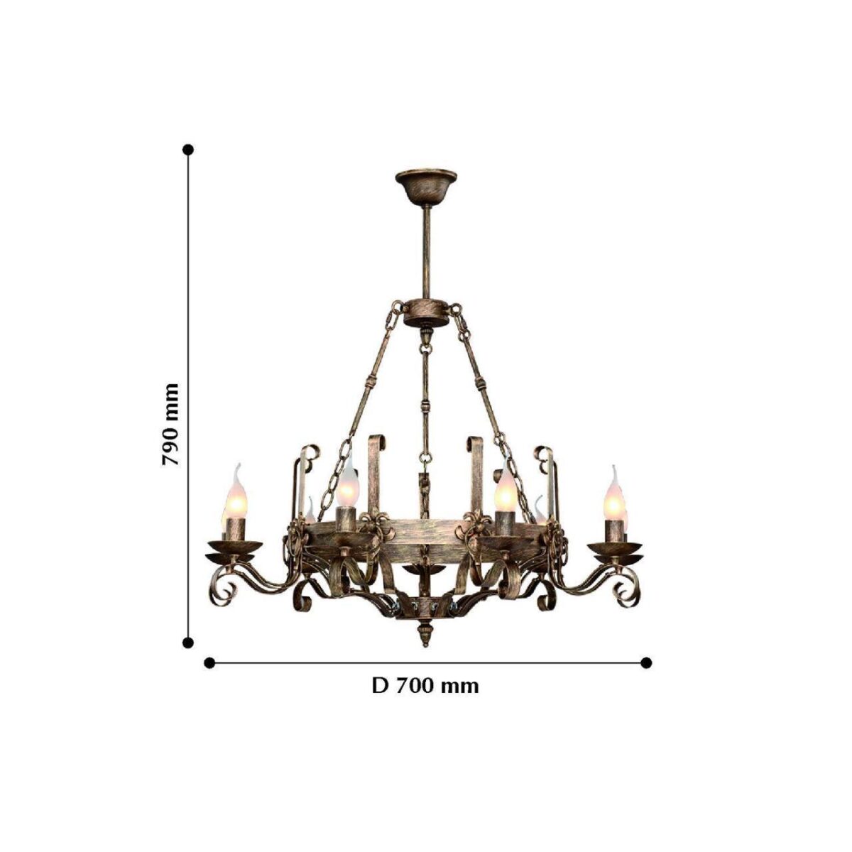 2159-9P, люстра подвесная, D800xH820, 9xE14x40W, excluded — изображение 4