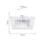 4534-1C, врезной светильник под штукатурку, L125xW125xH36, cutout:L80xW80, 1xGU10x35W, IP20, excluded — изображение 2